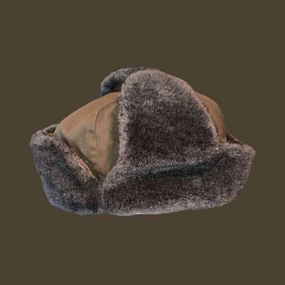 Vintage Aviator Style KARA Winter Hat in Army Green Trapper Hat - Picture 3 of 10
